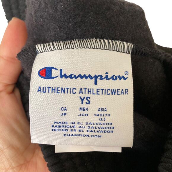 Champion Surfside Graphic  Sweatpants Boys Youth Size Small S Pocket Logo Black - Picture 10 of 11